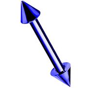 AZARIO LONDON Piercing a bilanciere in acciaio inox anodizzato da 4 mm con cono da 1,2 mm, per sopracciglio, cartilagine dell'orecchio, trago, 10mm Length, acciaio chirurgico anodizzato, Nessuna