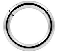 AZARIO LONDON Piercing ad anello con segmento a scatto, in acciaio inox, calibro 12 (2,0 mm), 12mm Diameter, Acciaio chirurgico 316L, Nessuna pietra preziosa