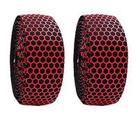 Azarxis 2 Nastri da Manubrio MTB Ammortizzanti Nastro Manubrio Bici da Corsa BMX Nastri a Nido d’Ape per Bici (Rosso)