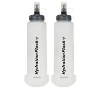 Azarxis Borraccia Morbida da 500 ml / 1,5L / 2L / 3L, Sacca Acqua in TPU, Soft Flask Borraccia Pieghevole per Zaino Trail Running Bici Corsa Trekking (A - Bianco, 500ml - 2 Pezzi)