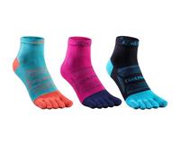 Azarxis Calzini Running Uomo Donna Calze con Dita Calzini Traspiranti Corsa Calzini 5 Dita Calzini Antiscivolo Calze da Caccio Ciclismo Corsa Trail Trekking (A3-3 coppie, S)