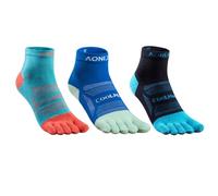 Azarxis Calzini Running Uomo Donna Calze con Dita Calzini Traspiranti Corsa Calzini 5 Dita Calzini Antiscivolo Calze da Caccio Ciclismo Corsa Trail Trekking (A4-3 coppie, L)
