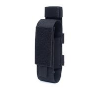 Azarxis Custodia Porta Torcia Cinturone Borsello da Cintura Tattico Portatorce Porta Torcia Accessori Cinturone Tattico Carabinieri Polizia GPG (B - Nero)