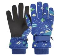 Azarxis Guanti Termici per Bambini, Guanti da Neve e Sci Invernali Antivento per Bimbo e Bimba (D - Turchino, 7-9 Anni)