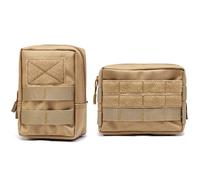 Azarxis Marsupio Tattico Borsello da Cintura Militare Borsa Tattica in Nylon Borsa Militare Porta Oggetti Borsello Tattico per Uomo Donna (#05 Cachi (15x11x6cm + 16,5x11,5x4cm) - 2 Borse)