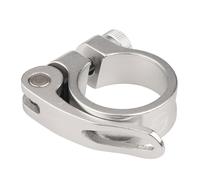 Azarxis Morsetto Sella Bici 28,6/31,8/34,9 mm Collarino Reggisella per MTB e Corsa, Blocca Sella Universale per Bici da Corsa Strada Città (Argento, 31,8mm)