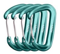 Azarxis Moschettoni 12kN (1200 kg) Multiuso in Lega d'Alluminio Forma a D Moschettone Piccolo per Campeggio Amaca Tenda Zaino Escursioni (#01 Verde Oliva - 4 Pezzi)