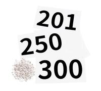 Azarxis Pettorine da Gara per Corridori con Numeri da 201 a 300, con Spille di Sicurezza Tyvek Antistrappo per Sport all'Aperto, Maratona, Trail, Corsa, Eventi (Numeri 10 x 17 cm)
