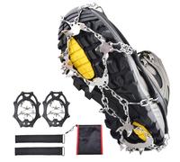 Azarxis Ramponcini per Scarponi Ramponi Uomo Donna Bambino Ramponcini per Scarpe Taglia S M L XL Ramponcini da Ghiaccio per Trekking Camp Pesca (Nero - 19 punte, M)