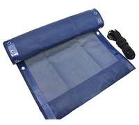 Azatemgo Rivestimento di ricambio 160 x 52 cm + 4 pezzi cordoncini di ricambio per sedia Zero Gravity Sedie da giardino, set di riparazione - blu