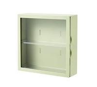 Azatemgo Vetrina di presentazione per piccoli modelli di auto, Lego, Figura, Modellino - Vetrina da parete per oggetti da collezione (verde - 24,5 x 24,5 x 8 cm)