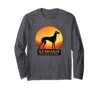 Azawakh Cane Silhouette Tramonto Razza Antica Maglia a Manica