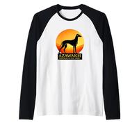 Azawakh Cane Silhouette Tramonto Razza Antica Maglia con Maniche Raglan