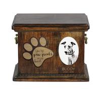Azawakh - Urna per cenere di cane con piatto in ceramica Art Dog IT