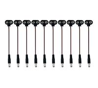 AZDelivery 10 x Clip per batteria 9 volt Tipo-I clip a scatto con cavo di collegamento da 15cm per batteria a blocco da 9V