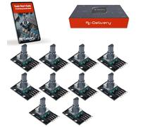 AZDelivery 10 x Moduli Codificatore a Rotazione Codificatore Encoder Rotativo KY-040 compatibile con Arduino incluso un E-Book!
