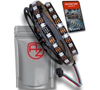 AZDelivery 1M WS2812B 60 LED/m, 60 pixels/m, striscia LED RGB indirizzabile con 5050 SMD LED IP20, colore nero, non impermeabile