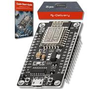 AZDelivery 25 x NodeMCU ESP8266 ESP-12F WiFi Lolin V3 scheda di sviluppo con CH340 compatibile con Arduino incluso E-Book!