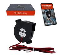 AZDelivery 2x 5015 DC 24V ventola radiale - 50 x 50 x 15 mm ventole brushless mini per raffreddamento elettronico, stampanti 3D, elettrodomestici - Silenziosa ed efficiente, connettore a 2 pin