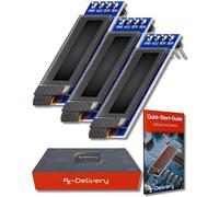 AZDelivery 3 x 0.91 pollici Display OLED I2C SSD1306 Chip 128 x 32 Pixel I2C Modulo di Visualizzazione dello Schermo con Caratteri Bianchi compatibile con Arduino e Raspberry Pi incluso un E-Book!