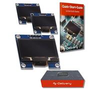 AZDelivery 3 x 1.3 pollici Display OLED I2C SSH1106 Chip 128 x 64 Pixel I2C Modulo di Visualizzazione dello Schermo con Caratteri Bianchi compatibile con Arduino e Raspberry Pi incluso un E-Book!