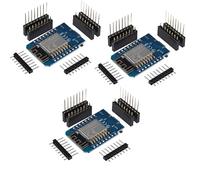 AZDelivery 3 x D1 Mini NodeMcu con ESP8266-12F con connettore USB-C WLAN Module CH340G Lua compatibile con Arduino incluso e-book!