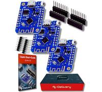 AZDelivery 3 x D1 Mini V3 NodeMCU ESP8266EX Modulo WLAN compatibile con Arduino incluso un E-Book!