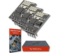 AZDelivery 3 x ESP8266X ESP-01S WLAN WiFi Modulo compatibile con Arduino e Raspberry Pi incluso un E-Book!