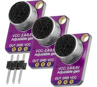 AZDelivery 3 x GY-MAX4466 Electret Microfono Amplificatore, Breakout Sensor MAX4466 compatibile con Arduino e Raspberry Pi incluso un E-Book!