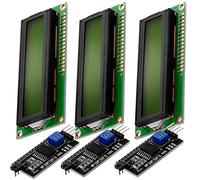 AZDelivery 3 x HD44780 16x2 LCD Modulo Display Bundle con Interfaccia I2C 2x16 Caratteri compatibile con Arduino incluso un E-Book! (con Sfondo Verde e Caratteri Neri)