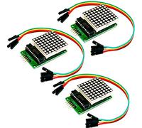 AZDelivery 3 x MAX7219 8x8 Dot Matrix MCU 64 LED Display Module Dispositivo di Visualizzazione compatibile con Arduino incluso un E-Book!