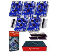 AZDelivery 5 x D1 Mini V3 NodeMCU ESP8266EX Modulo WLAN compatibile con Arduino incluso un E-Book!