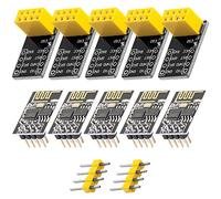 AZDelivery 5 x ESP-01S ESP8266 Modulo Wifi con Adattatore Breadboard compatibile con Arduino incluso un E-Book!