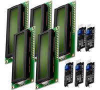 AZDelivery 5 x HD44780 16x2 LCD Modulo Display Bundle con Interfaccia I2C 2x16 Caratteri compatibile con Arduino incluso un E-Book! (con Sfondo Verde e Caratteri Neri)
