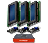 AZDelivery 5 x HD44780 2004 LCD Bundle Display Blu 4x20 Caratteri Bianchi con Interfaccia I2C compatibile con Arduino e Raspberry Pi incluso un E-Book!