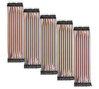 AZDelivery 5 x Jumper Wire Cable 40 pezzi ciascuno 20 cm M2M Maschio a Maschio compatibile con Arduino e Raspberry Pi Breadboard incluso un E-Book!
