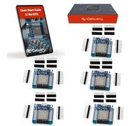 AZDelivery 5 x Scheda di sviluppo D1 Mini NodeMCU ESP32 WiFi e Bluetooth BLE, compatibile con Arduino incluso E-Book!