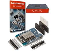 AZDelivery D1 Mini NodeMcu con Modulo WiFi ESP8266-12F Scheda di Sviluppo CH340G Lua compatibile con Arduino incluso E-Book!