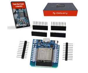 AZDelivery Scheda di sviluppo D1 Mini NodeMCU ESP32 WiFi e Bluetooth BLE, compatibile con Arduino incluso E-Book!
