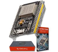 AZDelivery Scheda di Sviluppo ESP32 NodeMCU WiFi CP2102 - Compatibile con Arduino - ESP32 WROOM - WiFi Dual-Mode 2,4 GHz e Bluetooth - eBook Incluso