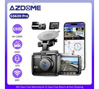 AZDOME 4K ADAS Dash Cam GS63H Pro DVR per auto GPS integrato WiFi Videoregistratore Telecamera per auto WDR Visione notturna 24 ore Monitor di parcheggio 1080P