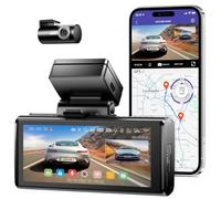 AZDOME Dash Cam anteriore e posteriore a 2 canali 4K + 1080P con WiFi 5 GHz, telecamera GPS per auto e fotocamera frontale 5K, touch screen IPS da 4 pollici, 4 modalità di parcheggio, super