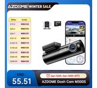 AZDOME M300S Dash Cam 4K ADAS WIFI integrato GPS Telecamera per auto WDR Visione notturna Controllo vocale Registratore DVR per auto Cam anteriore e posteriore