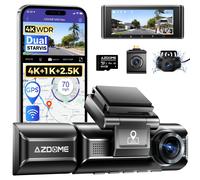 AZDOME M550 MAX 4K 3 Canali Dash Cam 4K 1080P 2.5K Telecamera per Auto WiFi GPS