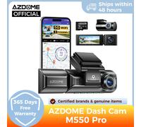 AZDOME M550 Pro 5.8Ghz WiFi 2/3 canali Dash Cam 4K + 1080P GPS integrato 3.19 "Schermo IPS per auto DVR Visione notturna IR Modalità parcheggio 24 ore