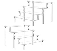 AZEAM Acrilico Riser, Organizer Acrilico Trasparente Da Tavolo Per Smalto Per Smalto Per Unghie Spice Cosmetic Jewelry Stand Cupcake Buffet Modello Di Dessert (2 Confeziones)