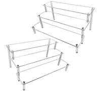 AZEAM Display Acrilico, Top Top Clear Organizer Acrilico Per Smalto Per Chiodo Cosmetici Artigianato Per Artigianato Cupcake Buffet Modello Di Dessert 2 Pack