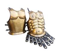 Azeem Mart Set di armature da guerriero spartano, elmo greco antico di Sparta, emblema spartano, replica dello scudo spartano del re leggendario Leonida (pettorale)