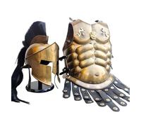Azeem Mart Spartan Warrior Armor Set, Replica del leggendario re Leonida Spartan Shield (giacca e casco)
