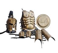 Azeem Mart Spartan Warrior Armor Set, replica del leggendario re Leonida Spartan Shield (Spartan Set con scudo spartano 61 cm)